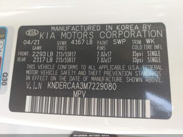 KNDERCAA3M7229080 KIA SELTOS EX