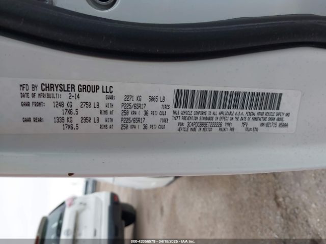 3C4PDCBB9ET222226 Dodge Journey Sxt