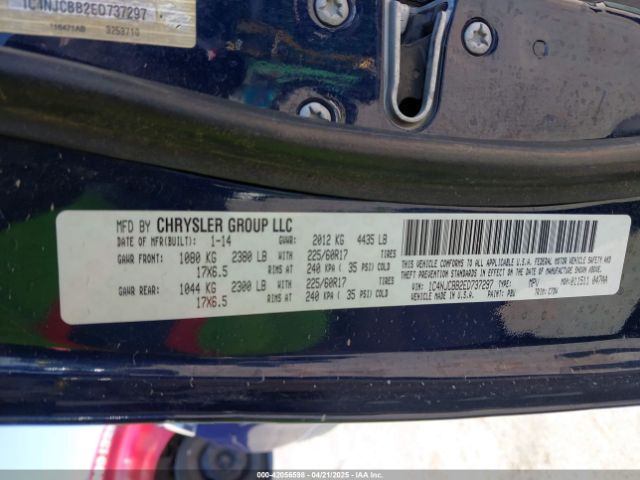 1C4NJCBB2ED737297 Jeep Compass Sport