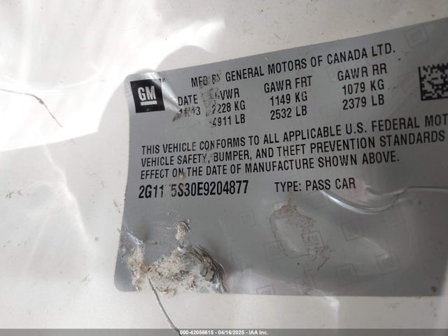 Chevrolet IMPALA 2LZ 2014 2G1155S30E9204877 Image 9