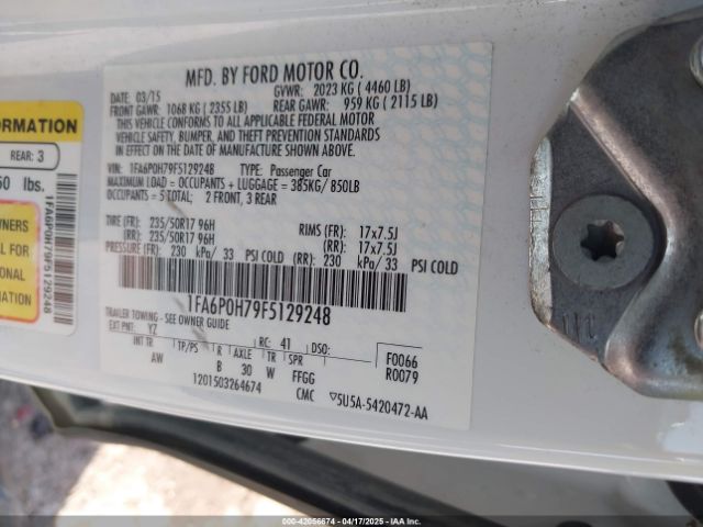 1FA6P0H79F5129248 Ford FUSION SE