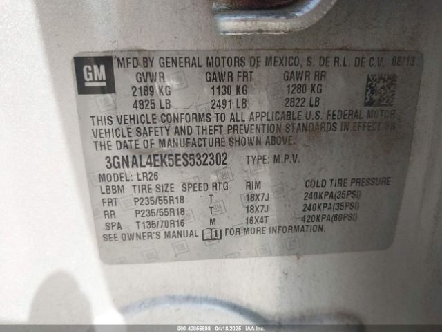 3GNAL4EK5ES532302 Chevrolet Captiva Sport Ltz