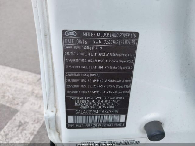 SALAC2V64GA843796 Land Rover LR4