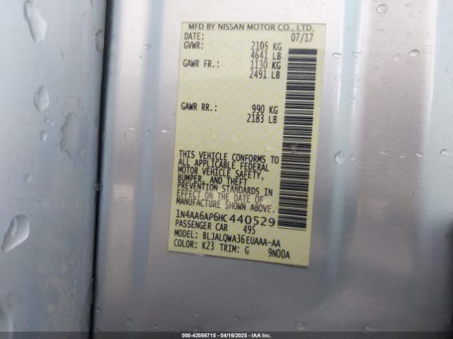 1N4AA6AP6HC440529 Nissan Maxima 3.5 S