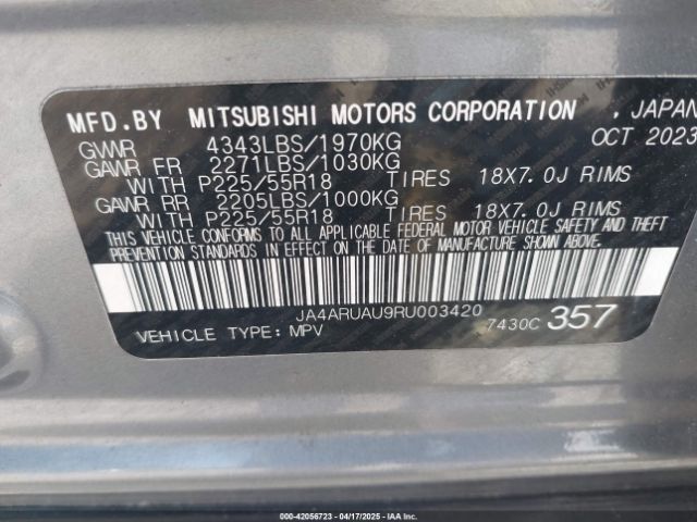 2024 MITSUBISHI OUTLANDER SPORT JA4ARUAU9RU003420 Photo 8