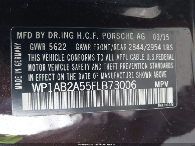 2015 PORSCHE MACAN WP1AB2A55FLB73006 Photo 8