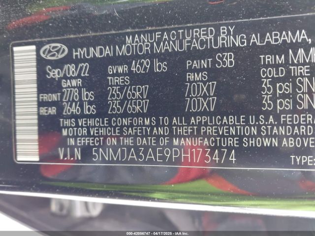 2023 HYUNDAI TUCSON 5NMJA3AE9PH173474 Photo 8