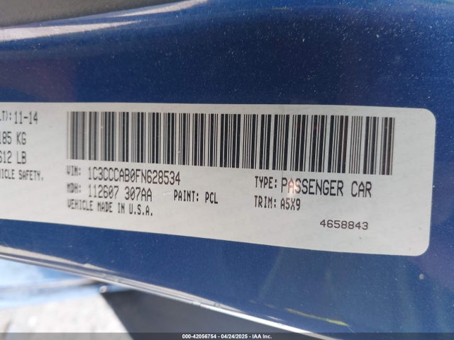 1C3CCCAB0FN628534 Chrysler 200 Limited