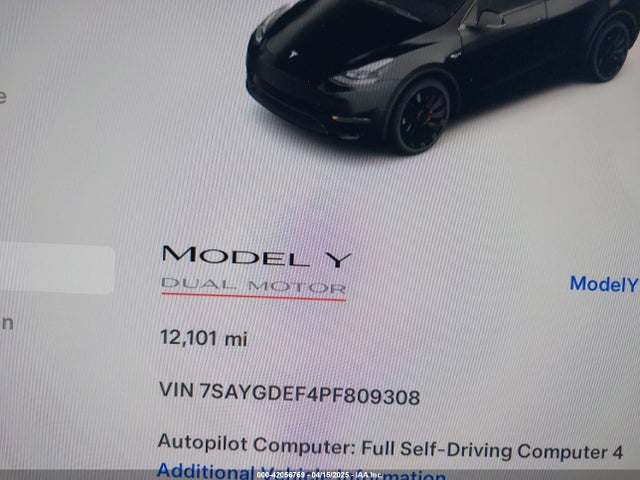 2023 TESLA MODEL Y 7SAYGDEF4PF809308 Photo 6
