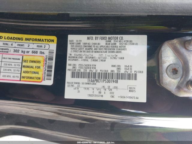 2023 FORD MUSTANG 1FA6P8CF1P5301948 Photo 8