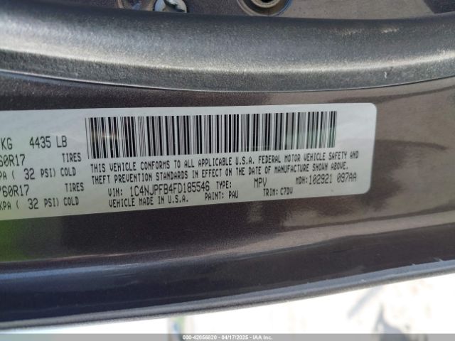 1C4NJPFB4FD185546 Jeep Patriot Latitude