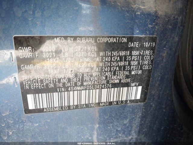 4S4WMAFD5L3424576 Subaru Ascent Premium