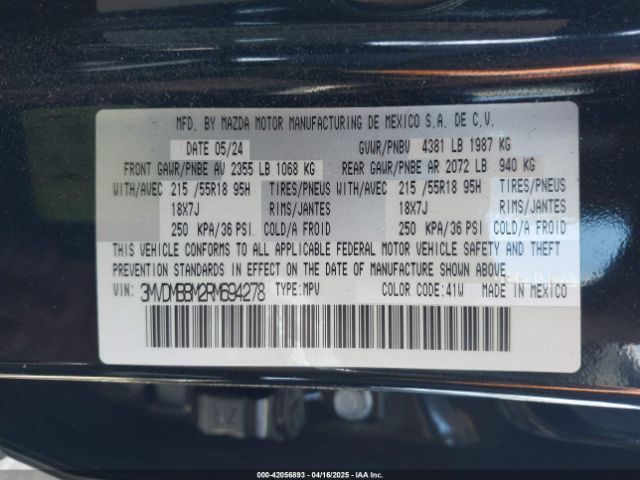 3MVDMBBM2RM694278 Mazda Cx-30 2.5 S Select Sport