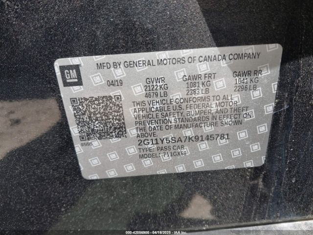 2G11Y5SA7K9145781 Chevrolet IMPALA LS