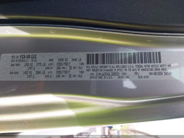 1C4HJWDGXGL328531 Jeep Wrangler Unlimited Sport