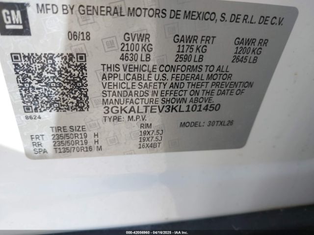 3GKALTEV3KL101450 GMC Terrain Sle