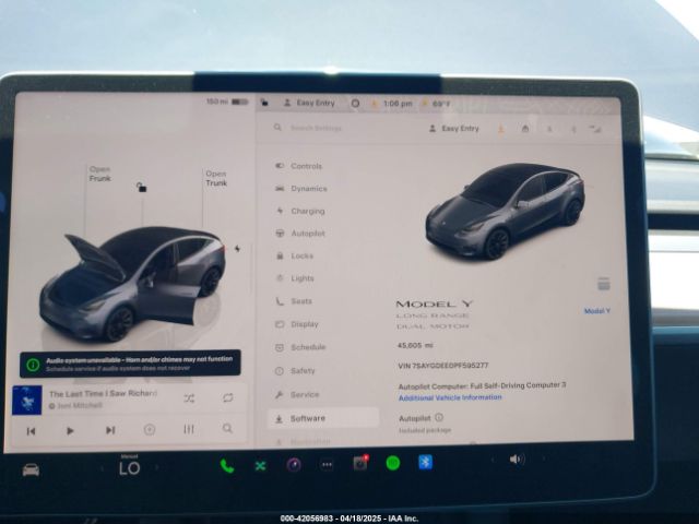 7SAYGDEE0PF595277 Tesla Model Y Awd/long Range Dual Motor All-wheel Drive