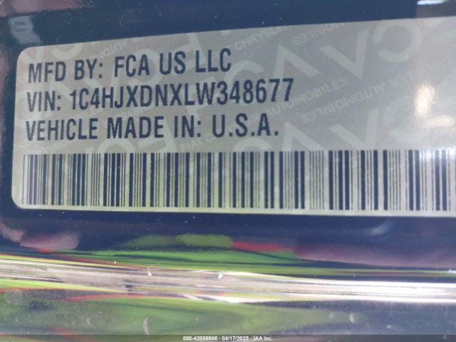 2020 JEEP WRANGLER UNLIMITED 1C4HJXDNXLW348677 Photo 8