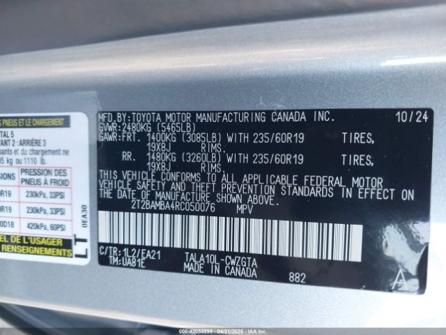 2T2BAMBA4RC050076 Lexus Rx 350 Premium