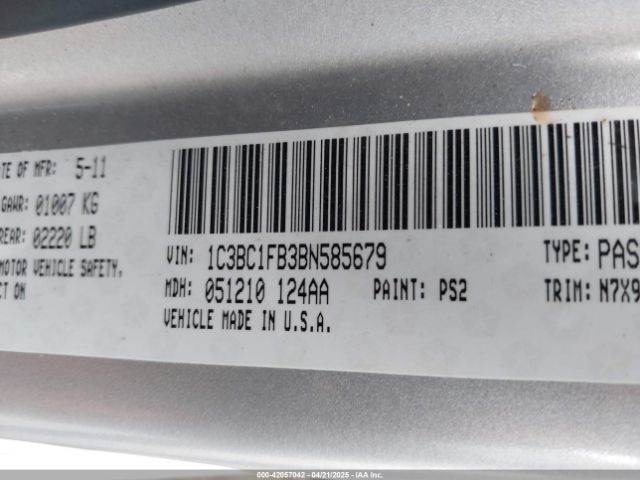 2011 CHRYSLER 200 1C3BC1FB3BN585679 Photo 8
