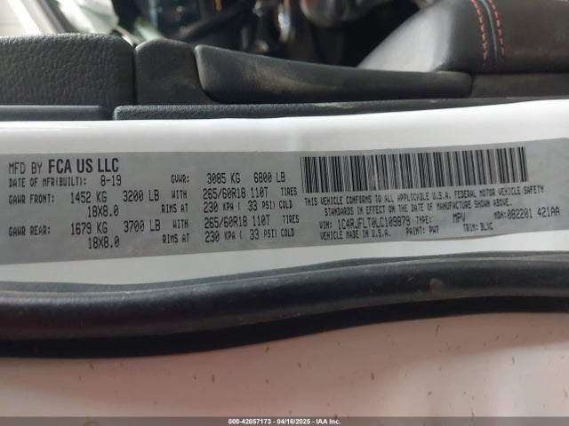 1C4RJFLT0LC109879 Jeep Grand Cherokee Trailhawk 4x4