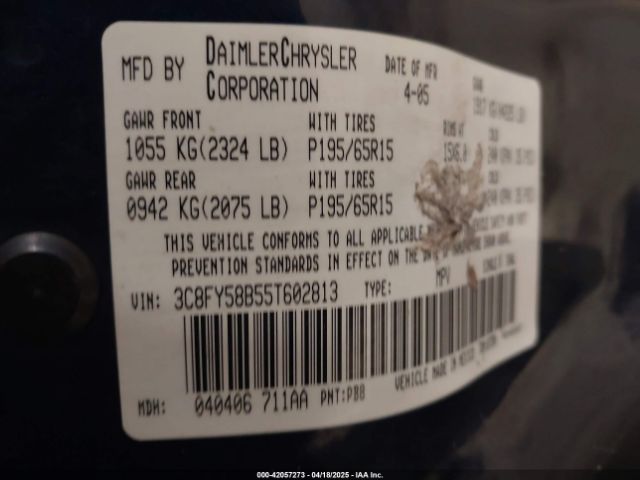 2005 CHRYSLER PT CRUISER 3C8FY58B55T602813 Photo 8