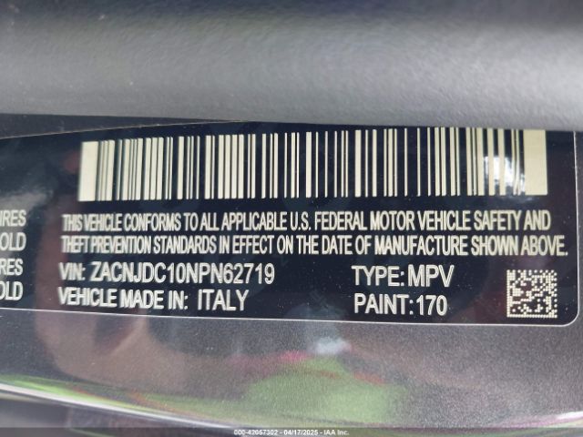 ZACNJDC10NPN62719 Jeep Renegade Trailhawk 4x4