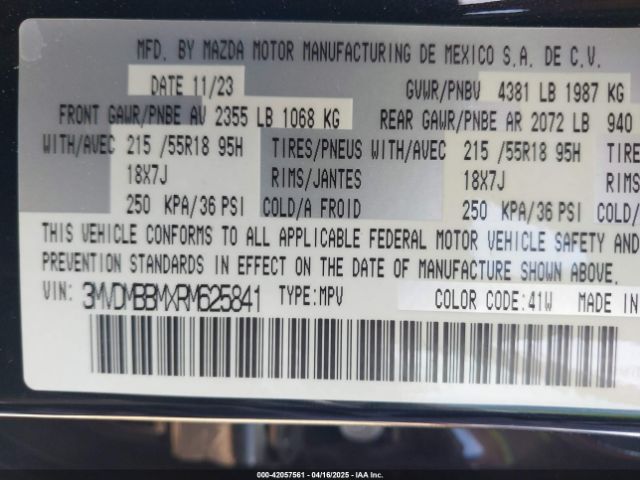 3MVDMBBMXRM625841 Mazda Cx-30 2.5 S Select Sport