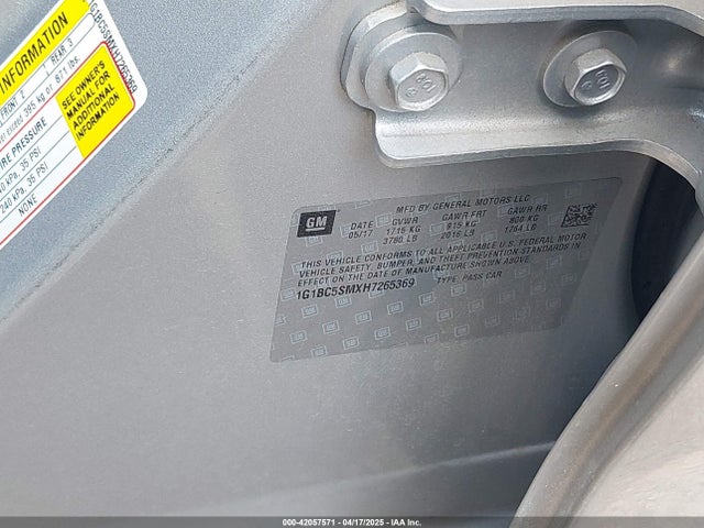1G1BC5SMXH7265369 Chevrolet Cruze Ls Auto