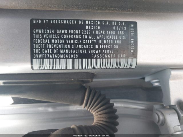 2013 VOLKSWAGEN BEETLE 3VWFP7AT6DM669039 Photo 8