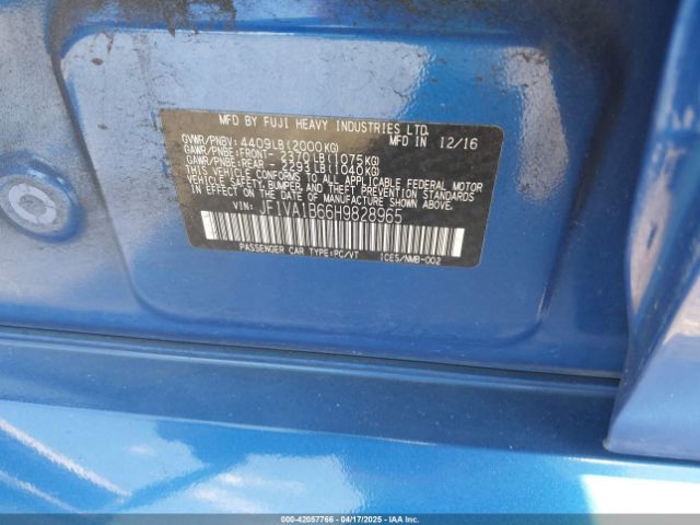 JF1VA1B66H9828965 Subaru WRX