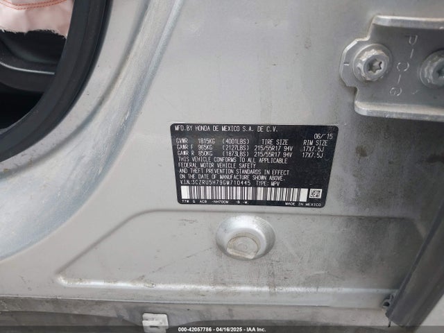 3CZRU5H79GM710445 Honda r18z9