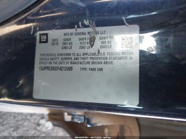1G4PR5SKXF4212496 Buick Verano Convenience Group