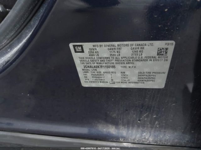 2GNALAEK7F1150185 Chevrolet EQUINOX LS