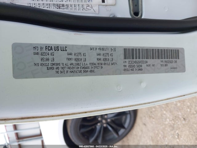 2C3CDXBG2GH333184 Dodge Charger Se