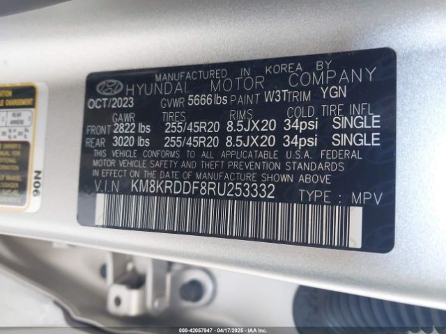 KM8KRDDF8RU253332 Hyundai Ioniq 5 Limited