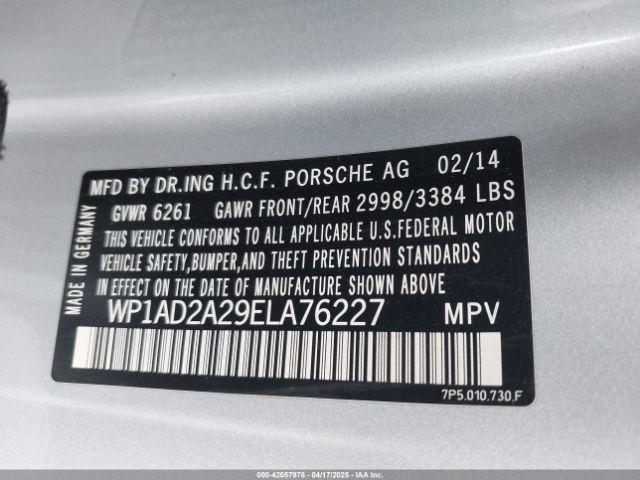 WP1AD2A29ELA76227 Porsche Cayenne Gts
