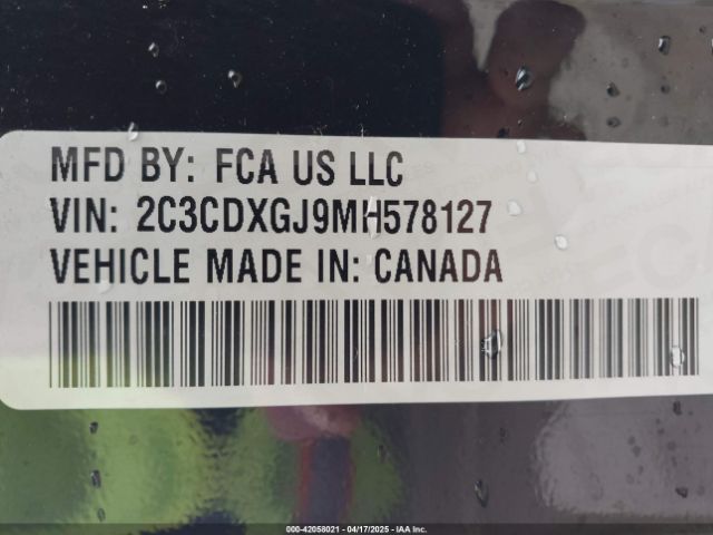 2C3CDXGJ9MH578127 Dodge Charger Scat Pack Rwd