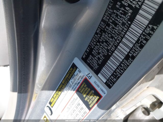 4T1BF1FK3FU946774 Toyota CAMRY XLE