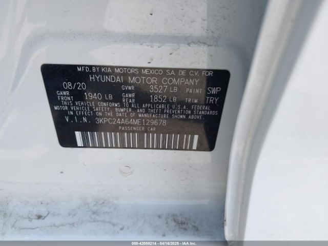 3KPC24A64ME129678 Hyundai ACCENT SE