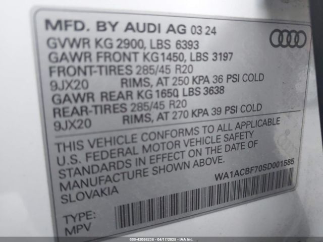 2025 AUDI Q7 WA1ACBF70SD001585 Photo 8