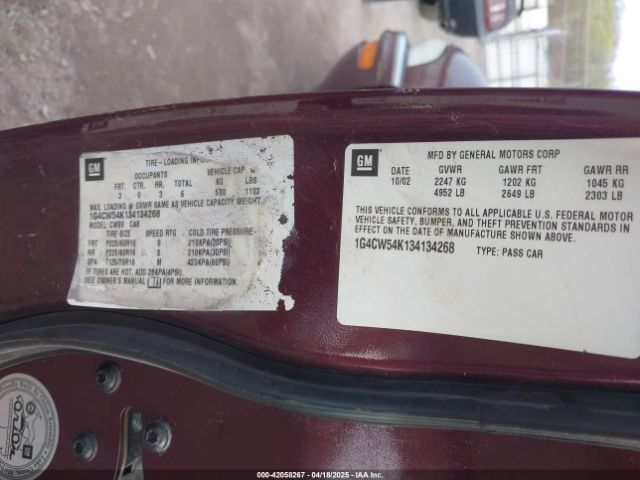 2003 BUICK PARK AVENUE 1G4CW54K134134268 Photo 8