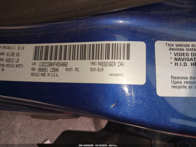 1C3CCCBBXFN554862 Chrysler 200 S