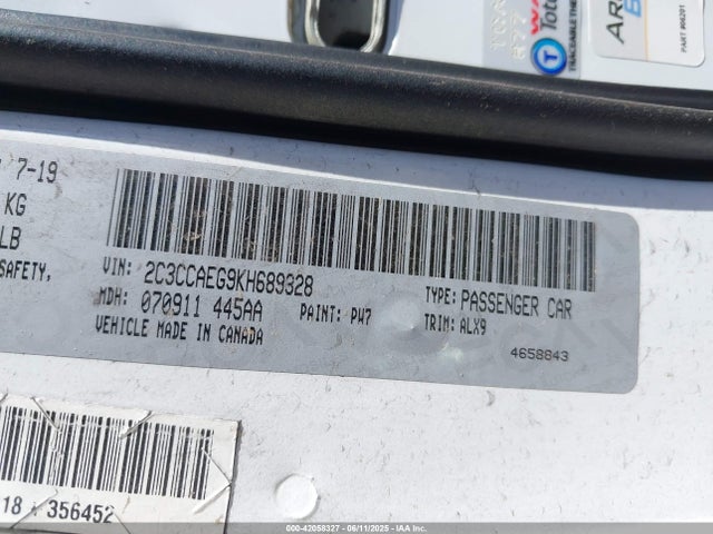 2C3CCAEG9KH689328 Chrysler 300 Limited