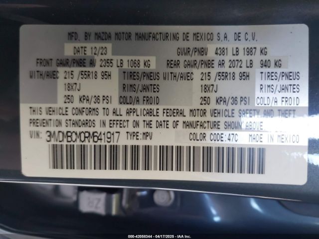 3MVDMBCM0RM641917 Mazda Cx-30 2.5 S Carbon Edition