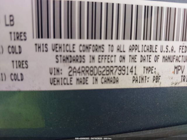 2011 CHRYSLER TOWN & COUNTRY 2A4RR8DG2BR799141 Photo 8