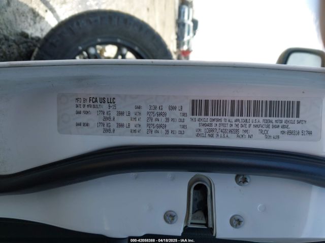 1C6RR7UT4GS106595 RAM 1500 Sport