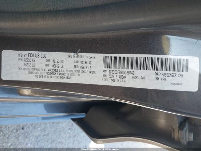 1C3CCCFB6GN188748 Chrysler 200 Touring