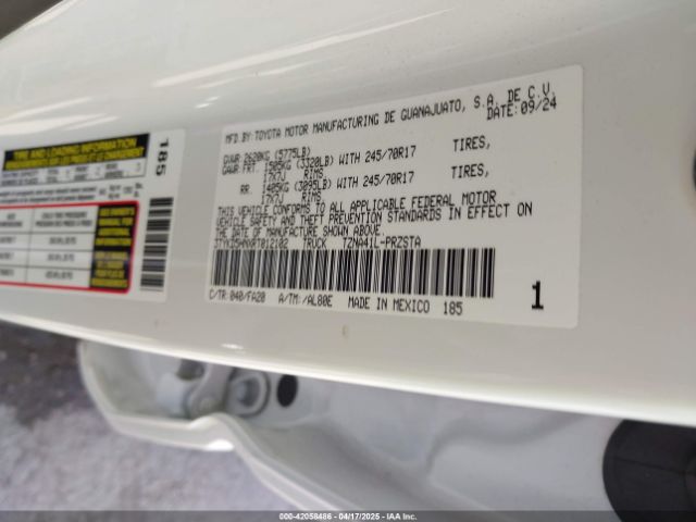 3TYKD5HNXRT012102 Toyota Tacoma Sr 2wd