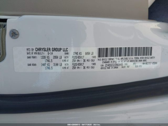 2C4RDGCG1ER429495 Dodge Grand Caravan Sxt